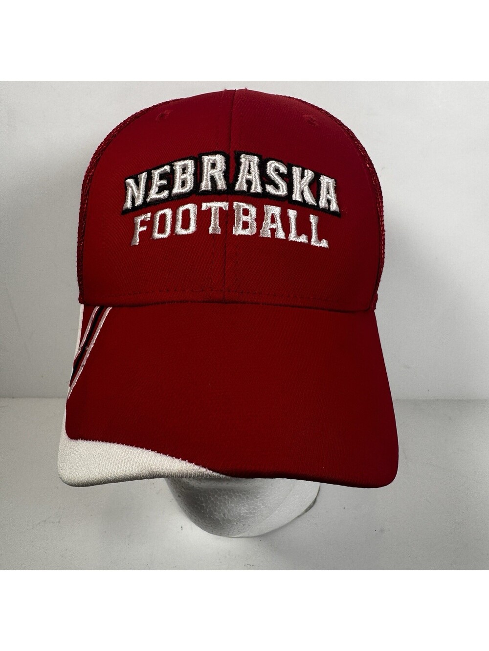 Adidas Nebraska Corn Huskers Football Red Hat Embroidered Logo Official